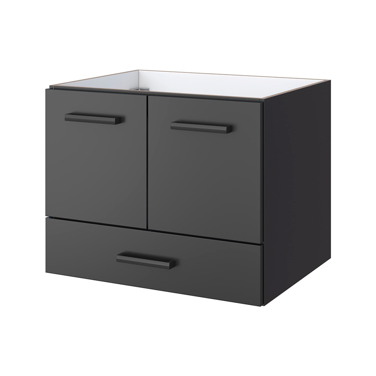 Mueble Baño Modelo Manaca Negro Sin Tapa - 60 Cm 