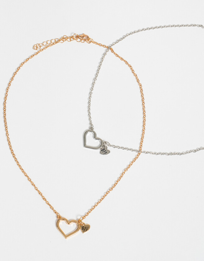 Collares Infantiles No sustentable Collares Para Compartir Con Corazón - Combinacion Bicolor