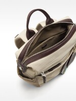 Mochila De Nylon Con Colgante crudo