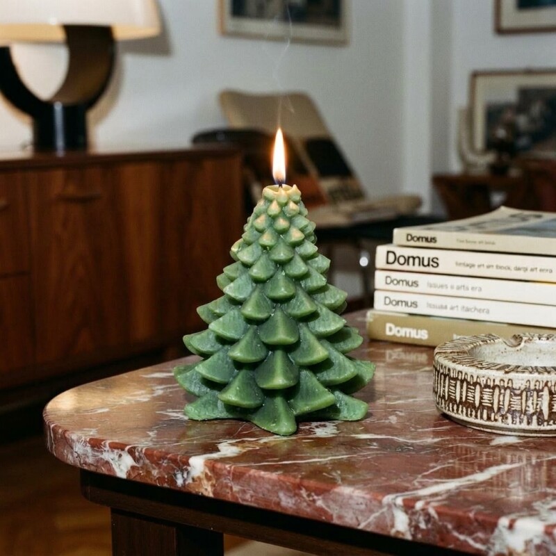 Vela árbol de navidad Verde