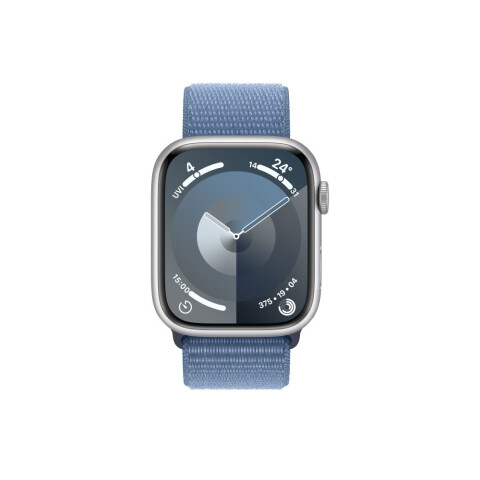 Apple Watch Series 9 GPS 45mm Silver Aluminium Case with Winter Blue Sport Loop Apple Watch Series 9 GPS 45mm Silver Aluminium Case with Winter Blue Sport Loop