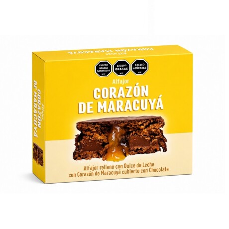 ALFAJOR DELEITE CORAZON DE MARACUYA X 8 UNIDADES 001