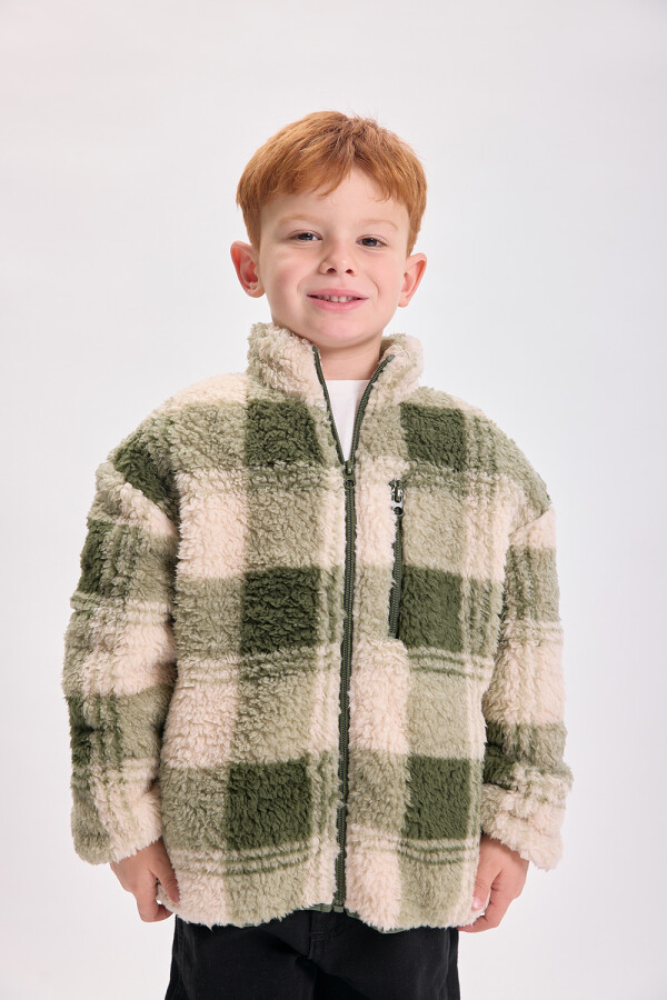 Campera sherpa bolsillo Crudo