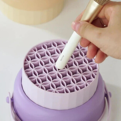 Organizador y Limpiador de Brochas Violeta