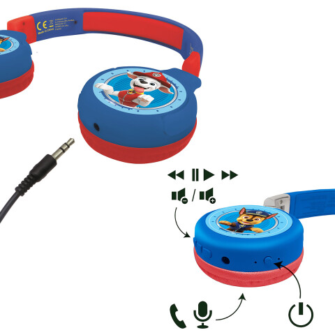 Auriculares Inalámbricos con Bluetooth Lexibook Paw Patrol