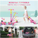 Monopatín Piccoly 3 Ruedas Para Niños Con Luces Rosa