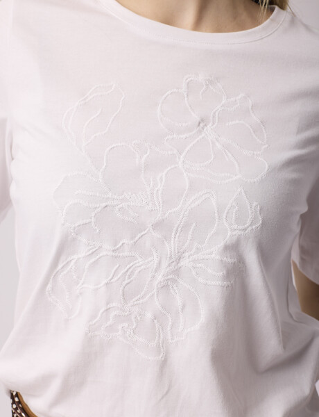 T-shirt bordada blanco