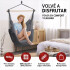 Hamaca Paraguaya Sillon Colgante Almohadones Soporte Madera Jardin Patio Imback Color Gris Hamaca Paraguaya Sillon Colgante Almohadones Soporte Madera Jardin Patio Imback Color Gris