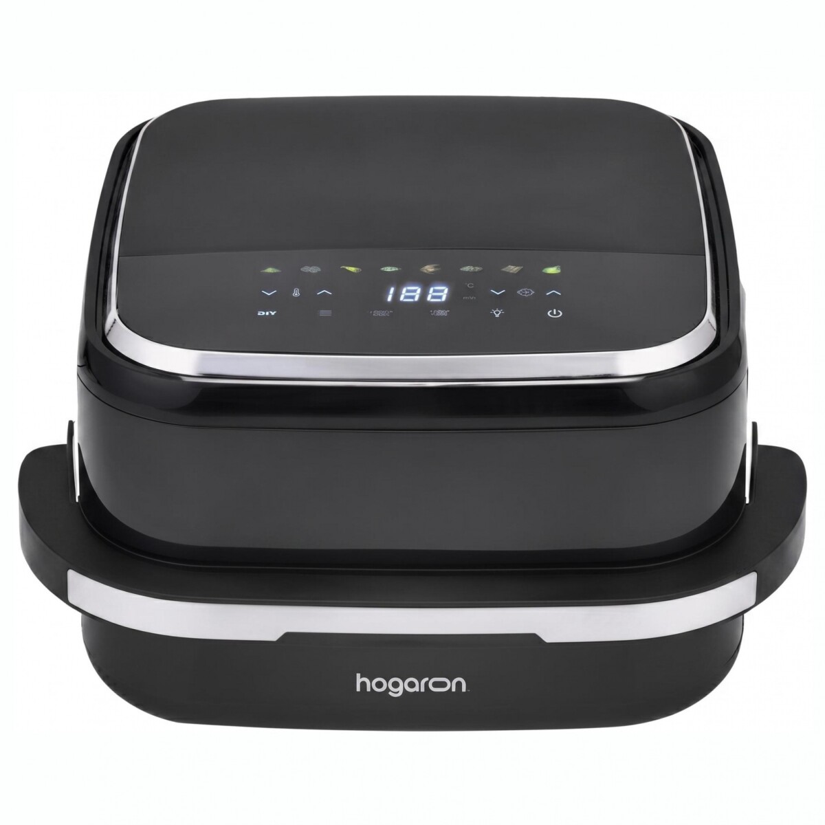 Freidora De Aire Pizzera HOGARON HGAF42P 2200W Capacidad 4.2L 10 Programas Pantalla Táctil Calor Superior E Inferior Ventana Con 