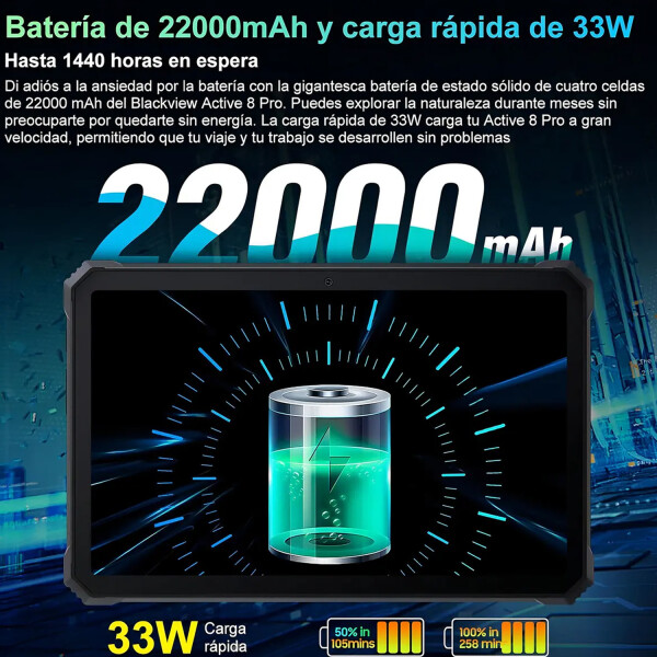 Tablet Blackview Active 8 Pro 10.36" 8/256 Gb 4g TABLET BLACKVIEW 8 PRO 4G 8/256 NEGRO