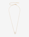 Cadena Corta con Dije Strass Collar Cadena Con Dije Glass. - Dorado