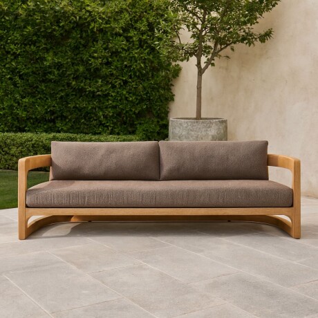 Sofá de exterior PALMA Beige - 2 CUERPOS