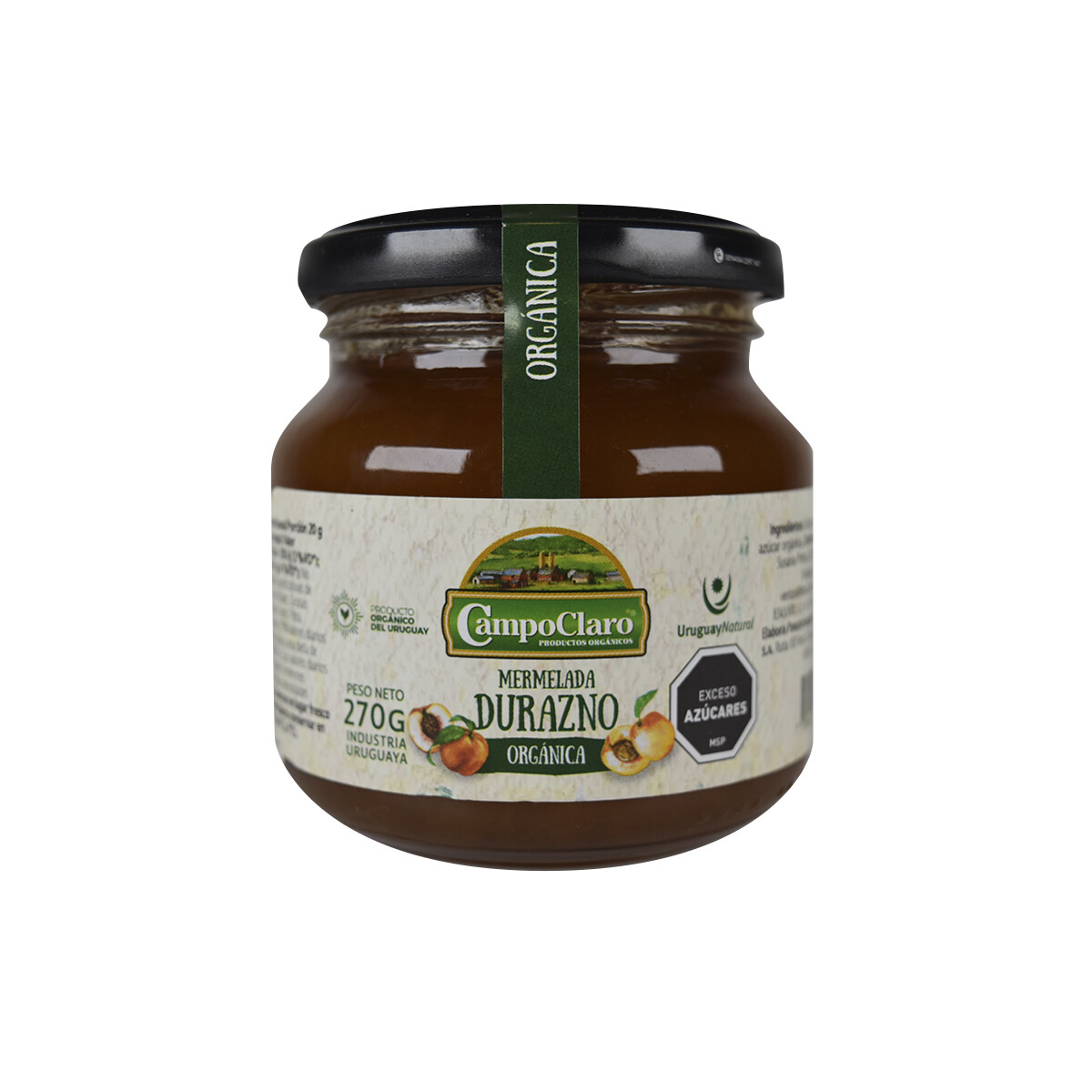 Mermelada De Durazno Orgánica Campo Claro 270g 