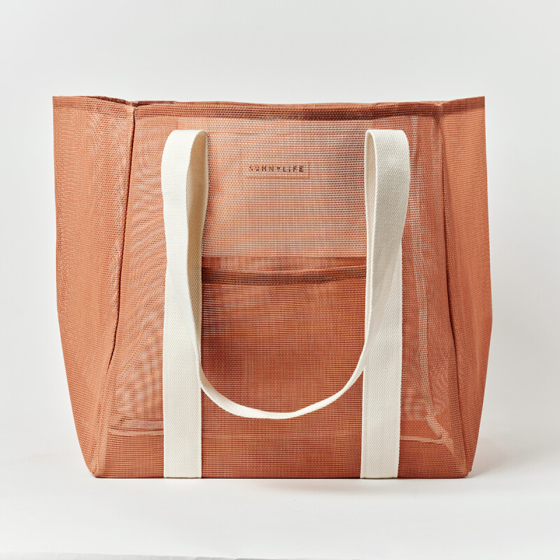 S61MBB Bolso De Playa Malla Sunnylife - Tierra Clay