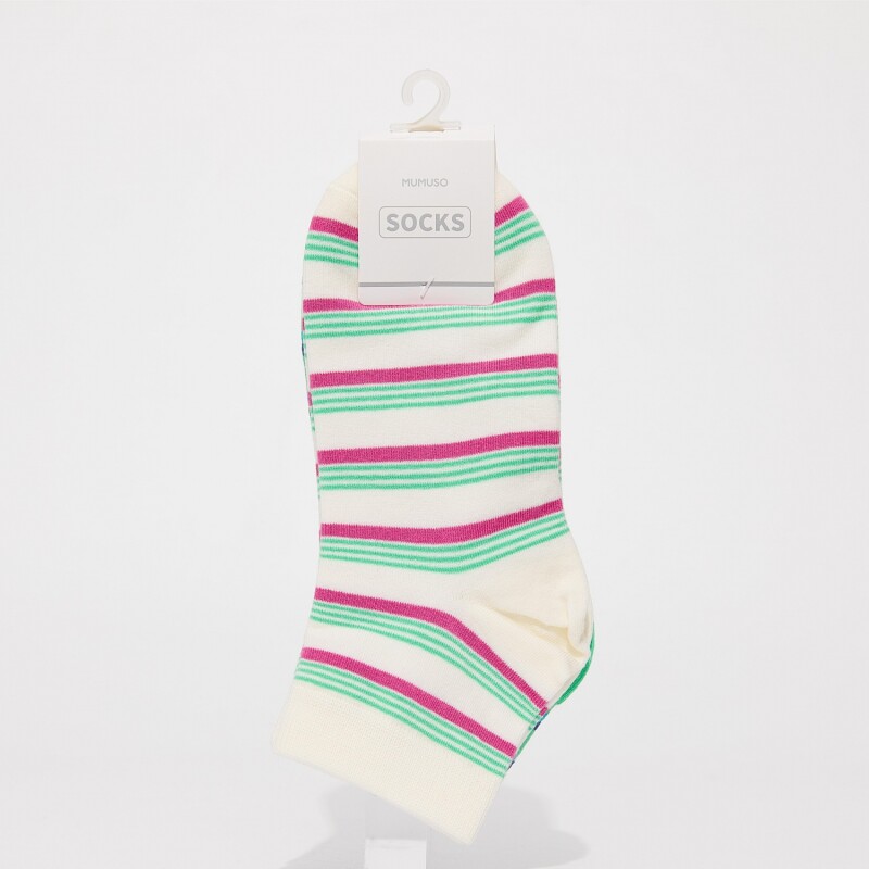 CALCETINES DE CORTE BAJO CON DISEÑO GEOMÉTRICO PARA MUJER (2 PARES/ESTILO 4) CALCETINES DE CORTE BAJO CON DISEÑO GEOMÉTRICO PARA MUJER (2 PARES/ESTILO 4)