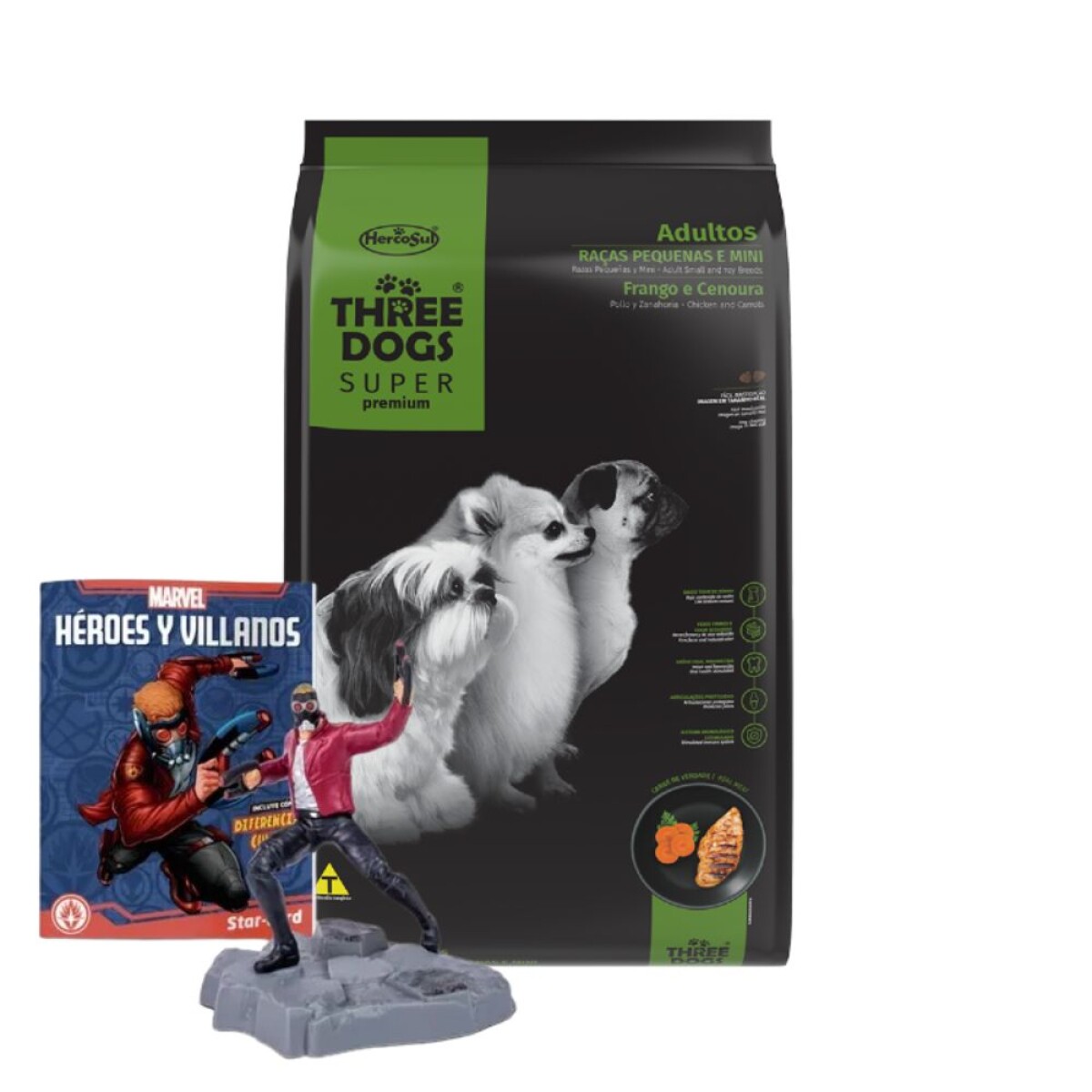 Three Dogs Súper Premium Adulto Raza Peq/Mini 15+2kg 