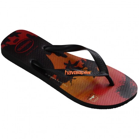 Sandalia de Hombre Havaianas Hype Negro - Anaranjado