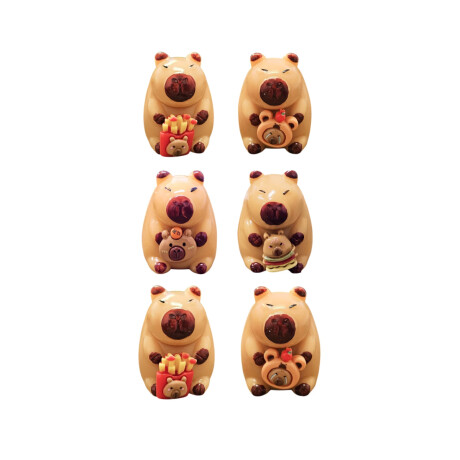Mix x6 de squishys carpincho variado Sc