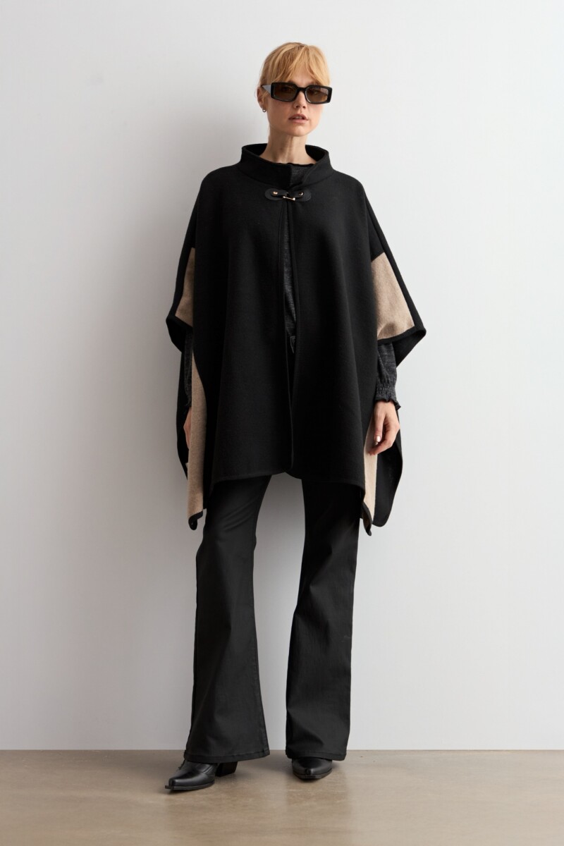 Capa bicolor - negro 