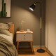 Lámpara De Pie Moderna Negra Cabezal Giratorio Minimalista Negro Con Dorado Negro Lámpara De Pie Moderna Negra Cabezal Giratorio Minimalista Negro Con Dorado Negro