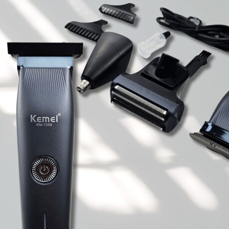 Afeitadora Corta Pelo Barba Recargable 3 en 1 KEMEI KM-1258 Negro