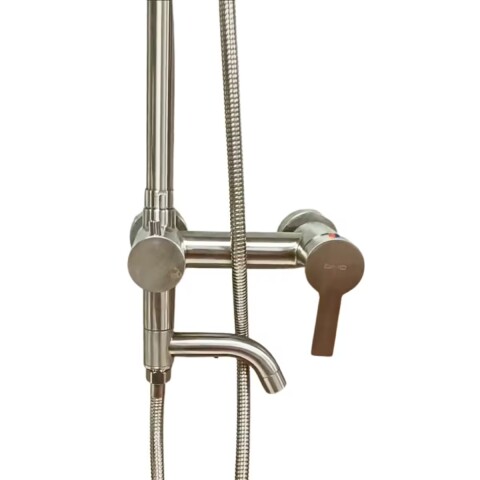 Barral de ducha Monocomando Exterior con transferencia Milano Gris Satinado Barral De Ducha Monocomando Exterior Con Transferencia Milano Gris Satinado