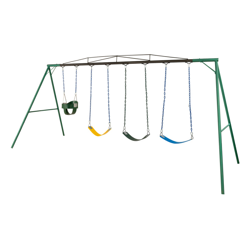 Hamaca de Plaza con 3 hamacas de cincha y 1 hamaca de bebé altura 1,80 mts Hamaca de Plaza con 3 hamacas de cincha y 1 hamaca de bebé altura 1,80 mts