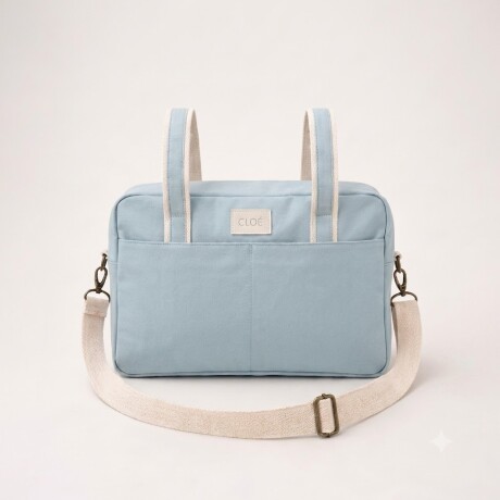 Bolso Midi Celeste Denim