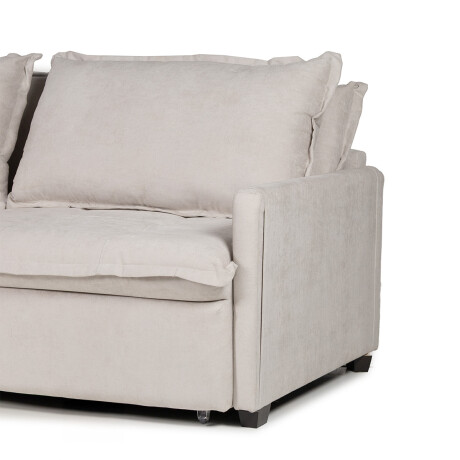 Sofá Cama Oliver - Tela Microfibra 12073 (Greige)