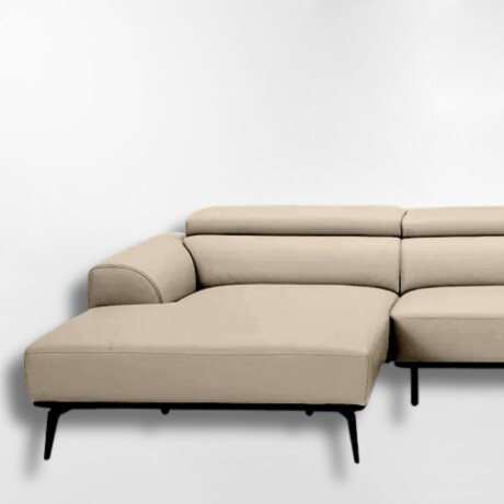 Sofá con chaise DUNA TELA BEIGE - IZQUIERDO