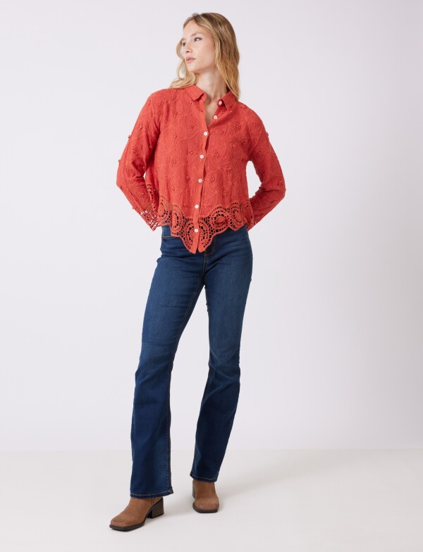 Camisa Boho Calada TERRACOTA