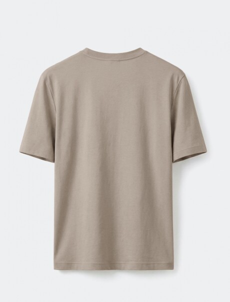 CAMISETA BÁSICA MANGA CORTA BEIGE