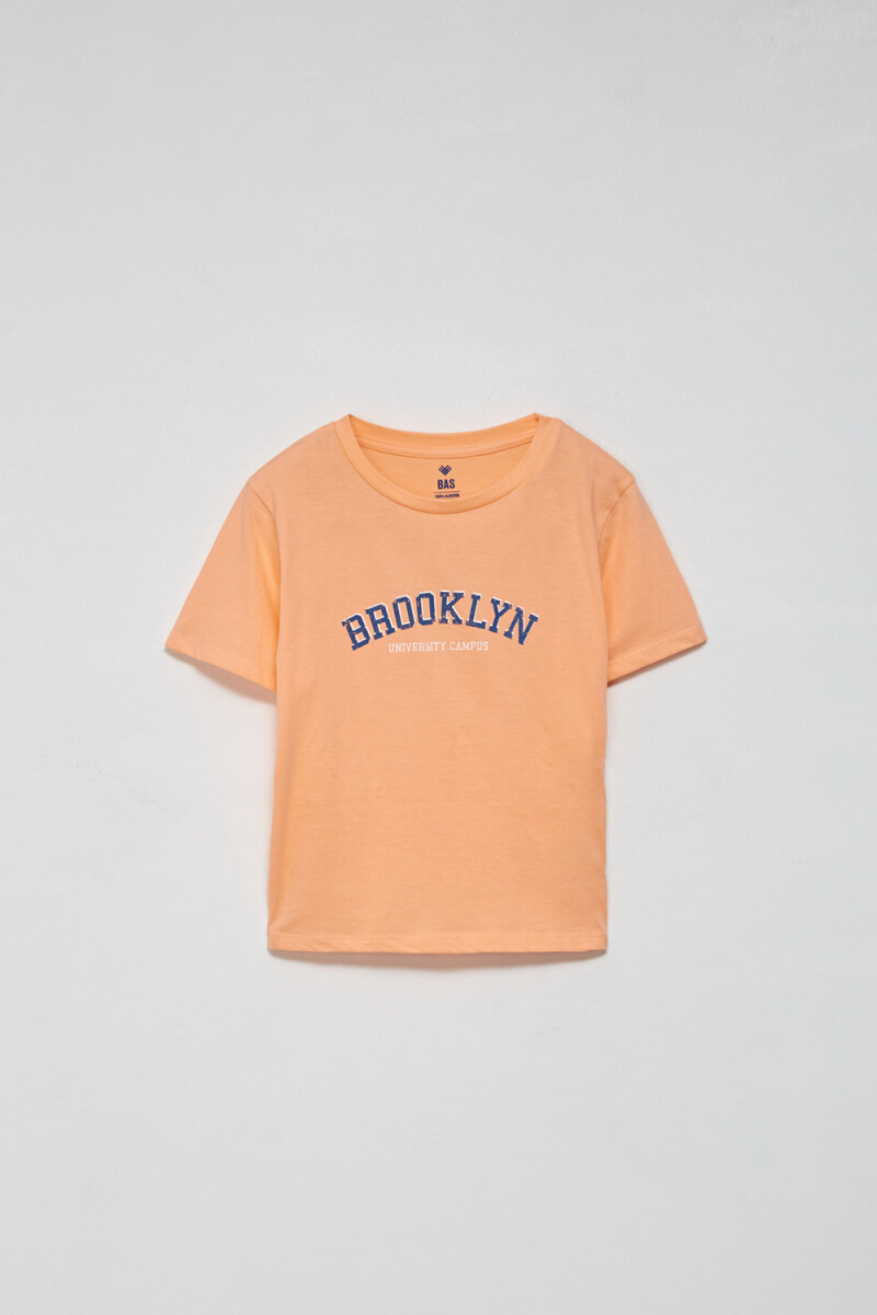 Camiseta manga corta Brooklin - Salmón