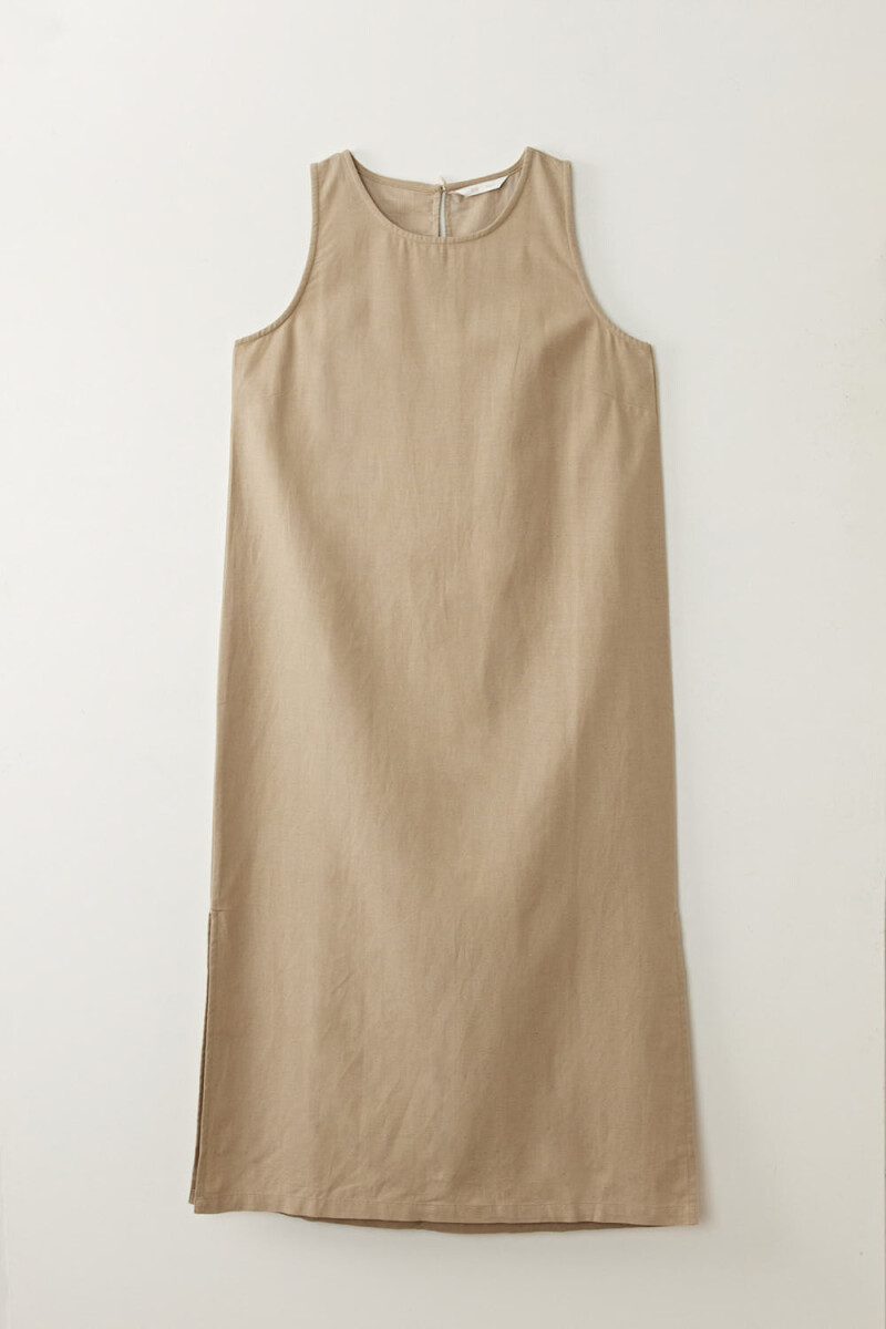 Vestido largo lino - Verde 