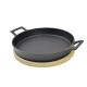 Fuente redonda 20cms hierro fundido base bambú NEGRO