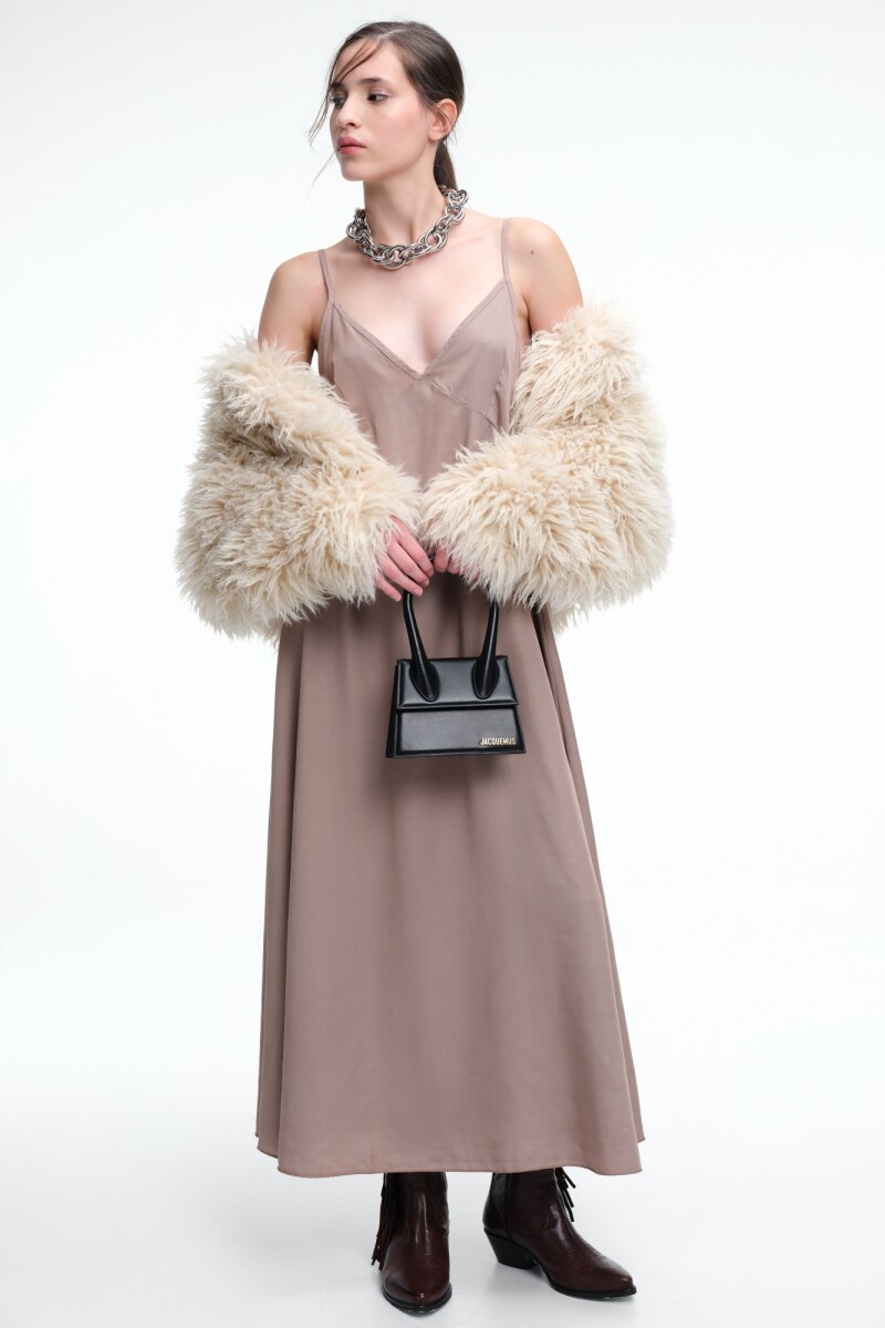 VESTIDO LARGO Beige