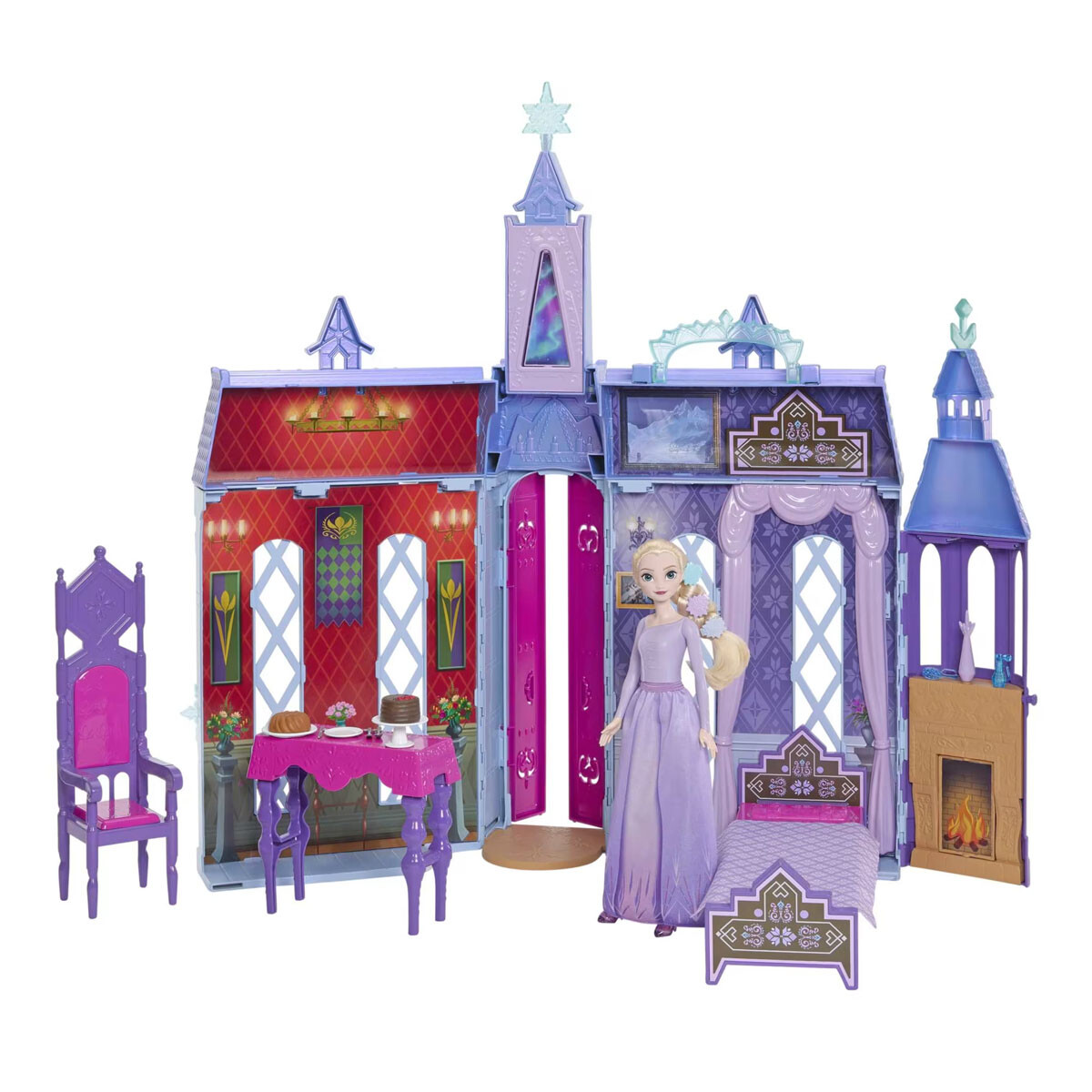 Castillo de Disney Frozen en Arendelle con muñeca de Elsa 