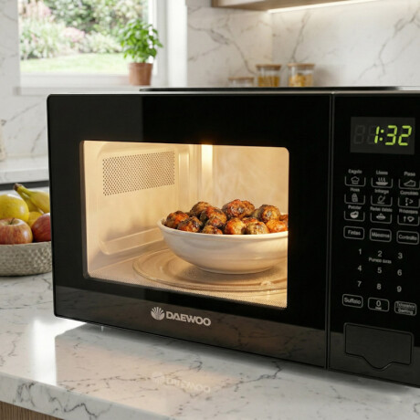 Microondas digital Daewoo | 20 Lts | Potencia 700w | Color negro Microondas digital Daewoo | 20 Lts | Potencia 700w | Color negro