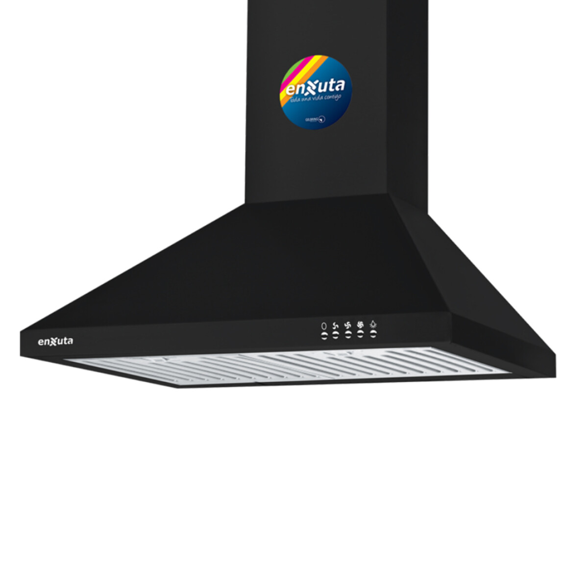 Campana enxuta 60 cm con extracción de 750 m3/h - Negra 