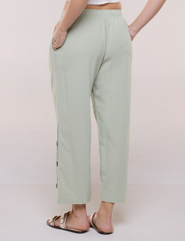 Pantalón Con Aberturas Laterales VERDE CLARO