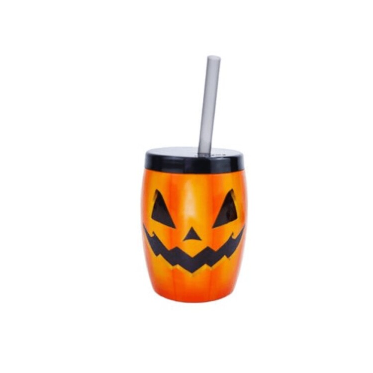 VASO HALLOWEEN CARA 0,3 LTS NARANJA