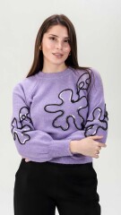 Sweater Flor Violeta