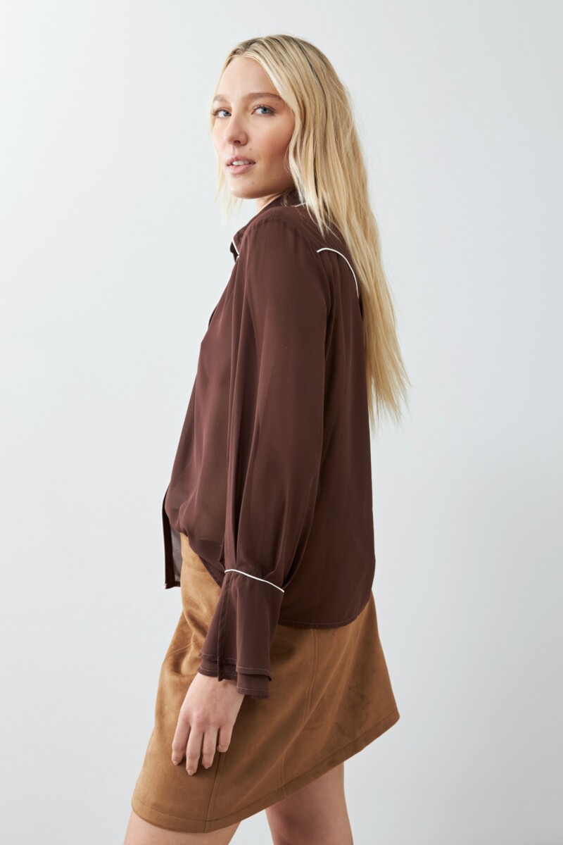 Camisa western chocolate