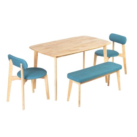 JUEGO DE COMEDOR MADERA NATURAL-BEIGE SKY