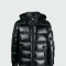 Moncler - Chaqueta rellena de plumas con capucha desmontable, Maya Negro