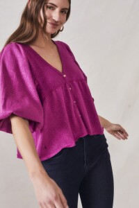 Cardigan Reversible Manga Balloon Fucsia