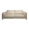 Sofa 3 cuerpos - Madera cinamomo - Tela Tramada Beige Sofa 3 cuerpos - Madera cinamomo - Tela Tramada Beige