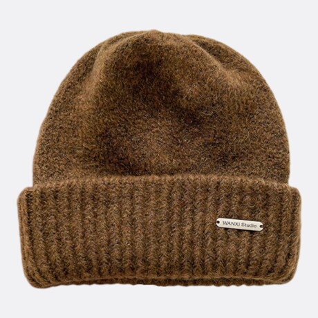 Gorro Lana Ariel Soft Premium Estilo Urbano Marrón Claro