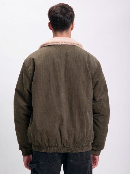 Campera bomber pana Verde