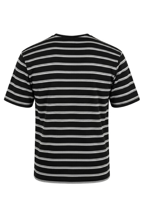 Remera O'Neill Textured Stripe Crew Negro